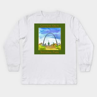 Gateway Arch National Park Kids Long Sleeve T-Shirt